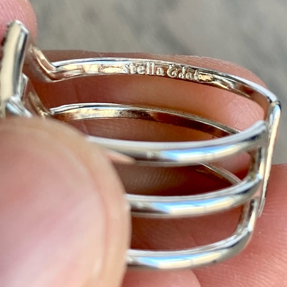 Stella & Dot Pavé Chevron Ring - Silver - Picture 4 of 4